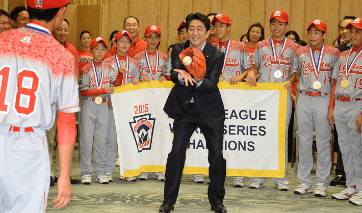 2015年9月9日、少年野球・リトル世界選手権優勝の東京北砂と